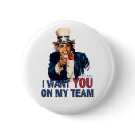 Uncle Barack Obama I Want You On My Team Pinback Buttons