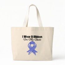 Uncle - I Wear Periwinkle Ribbon Tote Bags