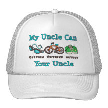 Uncle Outswim Outbike Outrun Triathlon Cap Trucker Hats