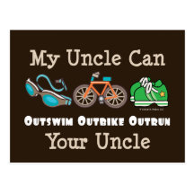 Uncle Outswim Outbike Outrun Triathlon Postcard