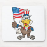 Uncle Sam 4th of July Bald Eagle mousepads