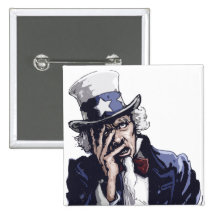 Uncle Sam Facepalm Pinback Buttons