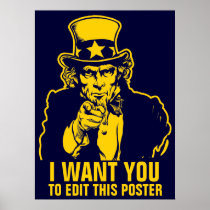 Uncle Sam "I Want You" Personalized Poster