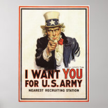 Uncle Sam - I Want You - Vintage Poster