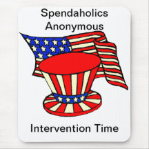 Uncle Sam is a shopaholic Intervention Time Mousepads