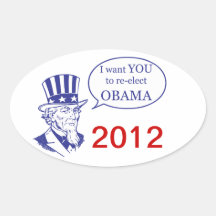 Uncle Sam - Obama Oval Sticker