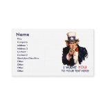 Uncle Sam Personalized Business Cards business cards