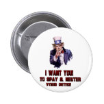 uncle sam red pinback button