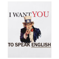 Uncle Sam said I want you to speak english Custom Flyer