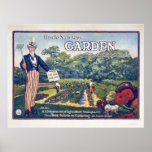 Uncle Sam says - garden to cut food costs Posters