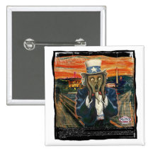 Uncle Sam The Scream by Yes Politics Suck Buttons