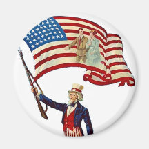Uncle Sam Vintage July 4th Patriotic Refrigerator Magnet