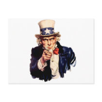 Uncle Sam Wants You! Postcard