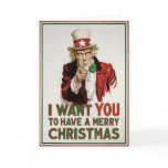 Uncle Sam wants YOU to have a Merry Christmas cards