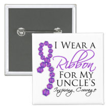 Uncle's Inspiring Courage - Pancreatic Cancer Button