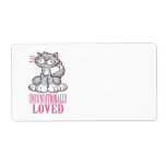Unconditionally Loved Cat Personalized Shipping Label