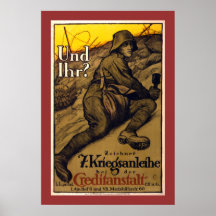 Und Ihr? - 7th War Loan (border) Poster