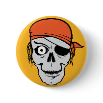 Undead Pirate Badge Button