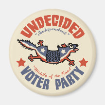 Undecided Voter Party Mascot Fridge Magnets