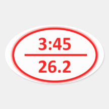 Under 3:45 for a Marathon Sticker