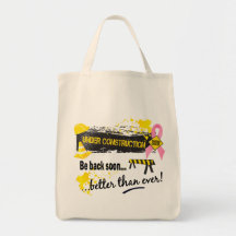 Under Construction Breast Cancer Tote Bag