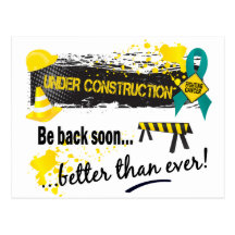Under Construction Ovarian Cancer Post Cards