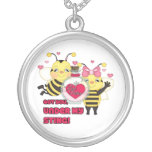Under My Sting Funny Valentine Bees necklaces