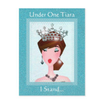 Under One Tiara I Stand! postcards