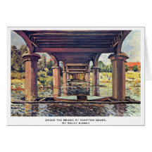 Under The Bridge At Hampton Court By Sisley Alfred Card