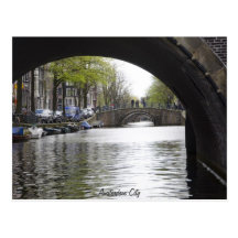Under The Bridge of Amsterdam Post Card