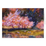 "UNder the Cherry Blossoms"-  Watercolor CARD