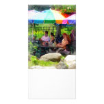 Under the Colourful Umbrellas Custom Photo Card