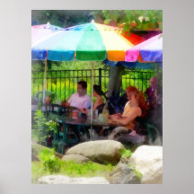 Under the Colourful Umbrellas Print
