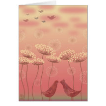 "Under The Queen Annes Lace" Illustration Card