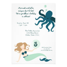 "Under the Sea" Girl Birthday Party Invitation