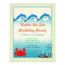 Under the Sea Invitation  Birthday Party