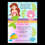Under The Sea Mermaid Birthday Invite invitations