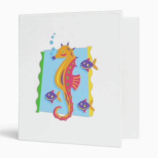 Under the Sea seahorse 3 Ring Binders