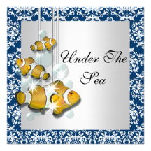Under The Sea Theme party Personalized Invites