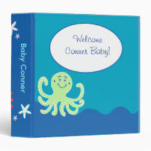 Under the Sea Welcome New Baby Photo Album Vinyl Binders