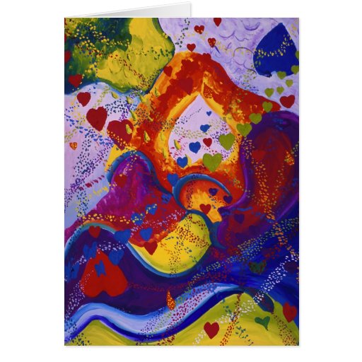 Underground - Crimson & Iris Hearts Greeting Card