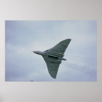 Underside of Vulcan bomber, with bomb doors open Print