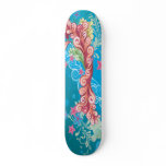 underwater abstract swirl vector art skateboard