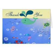 Underwater Adventure Baby Shower Boy Or Girl Cards