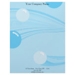 Underwater Bubbles in Blue letterhead