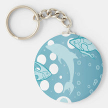 underwater fish vector keychain