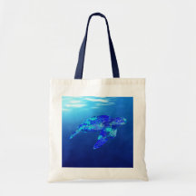 Underwater Sea Turtle Canvas Bags