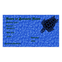 Underwater Tribal Sea Turtle Profile Card Business Card Template