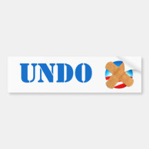 UNDO bumper sticker