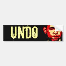 UNDO bumper sticker